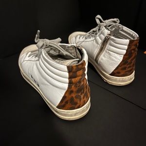 P449 Skater Girl High Top w/animal print heel. Made in Italy